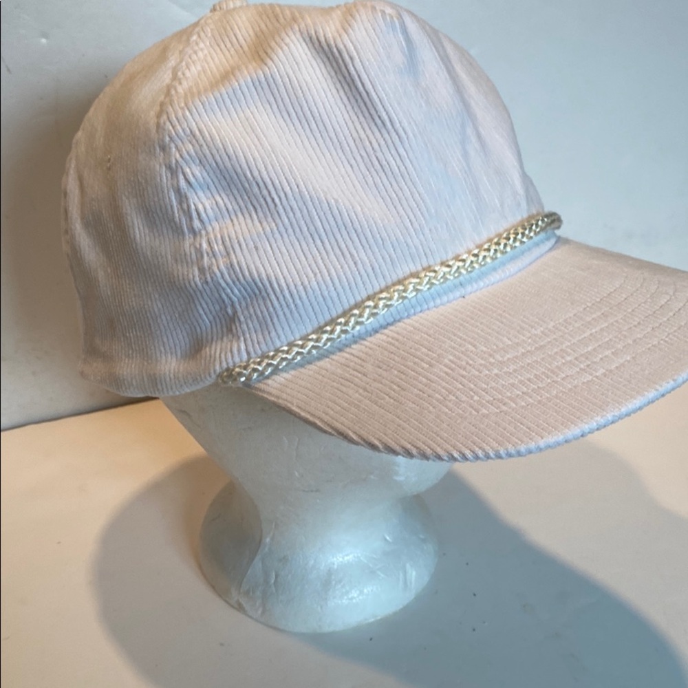 Vintage KC Royal Queen White Corduroy Cap